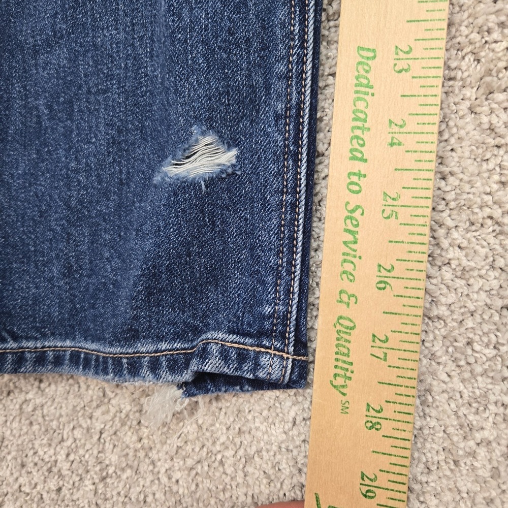 American Eagle Strigid Thrashed mom Jean women 10 (30 x 28) Rose embroidered NEW - Picture 8 of 11